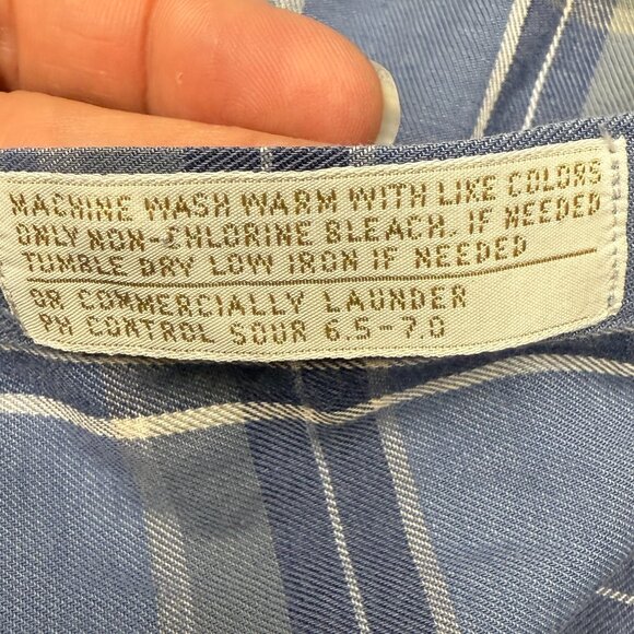 Men's JOHN‎ W. NORDSTROM Blue Italian Fabric Button Down Shirt- Size XXLL (Tall) - Picture 7 of 10